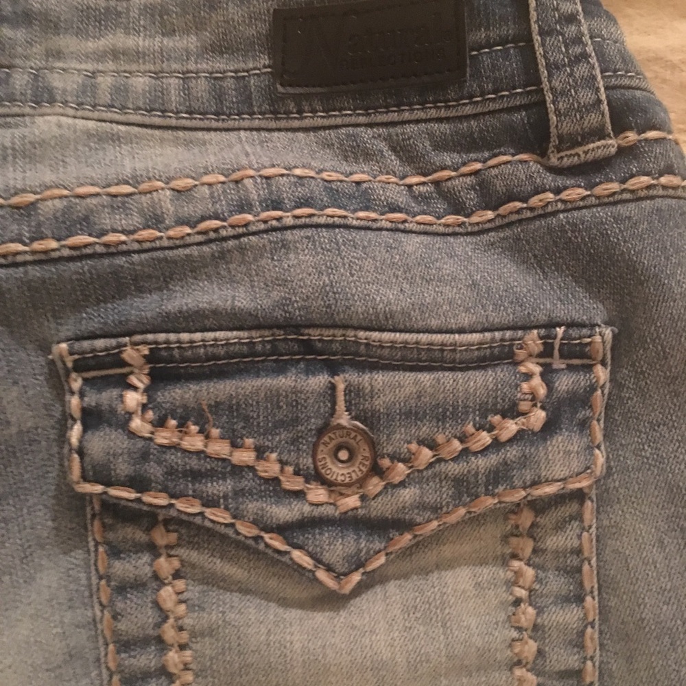 Natural reflections denim capris